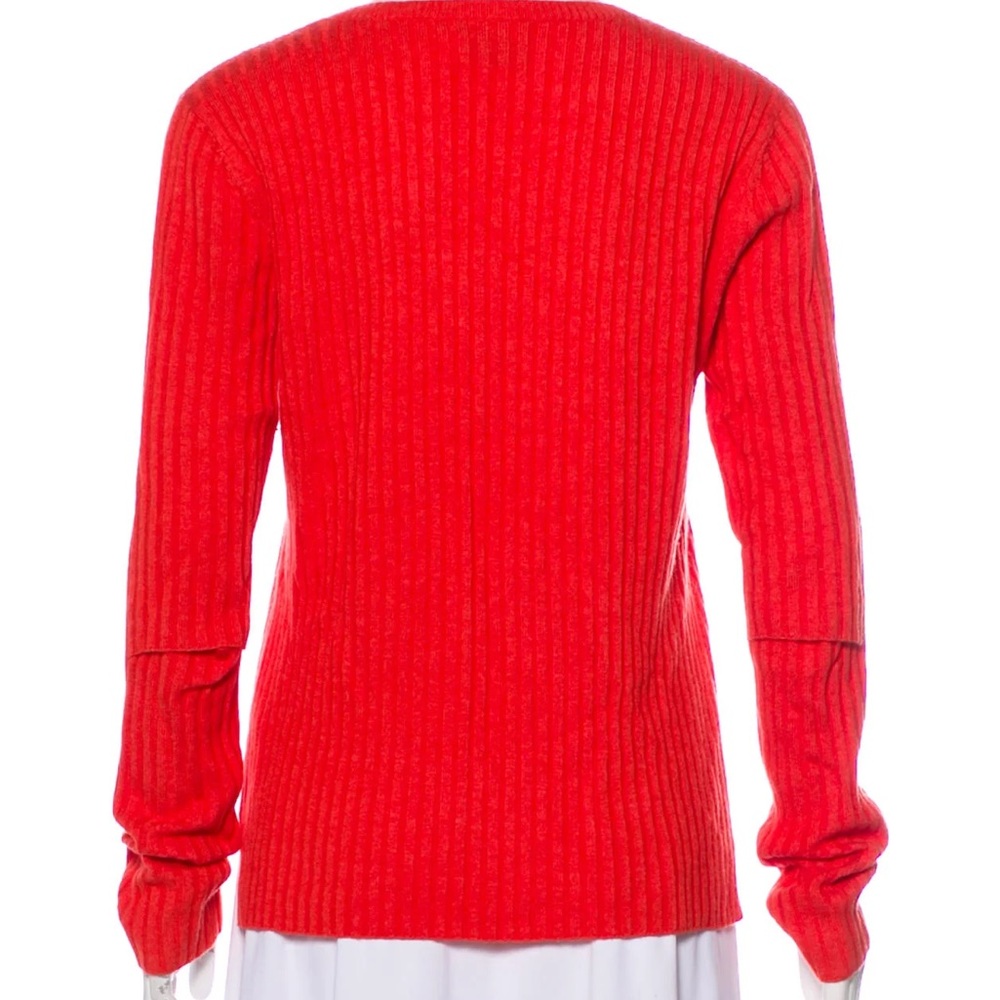 Frame Denim Tomato Red Ribbed Sweater - Picture 3 of 6